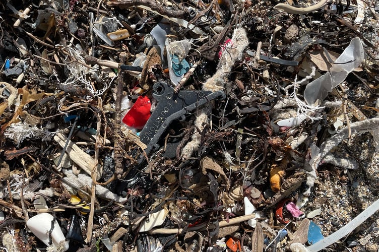 Just some of the plastic waste found on UK shores