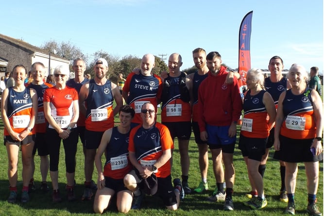 The majority of the Falmouth members that took part. Picture: Falmouth Running Club