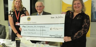 Lions raise more than £7,500 for Cornwall Air Ambulance Trust