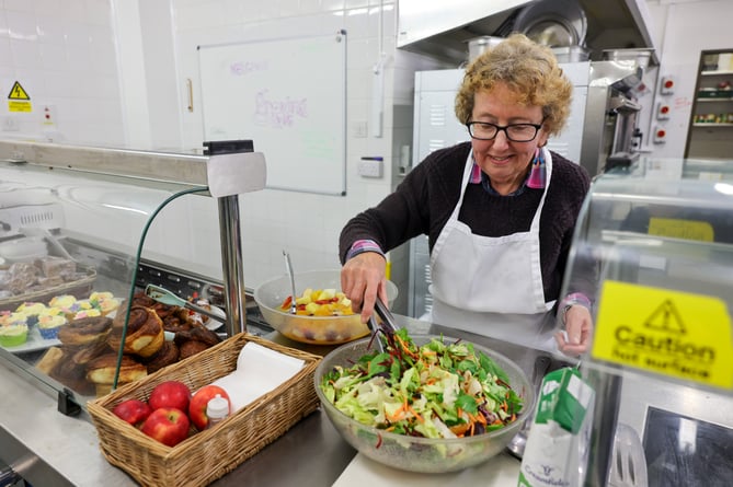 Street Food Project volunteer Linda McKechnie. Run by Growing Links CIC, Street Food Project is welcoming some of the communityâs most vulnerable people into its brand new premises at the Safe & Well Hub, the former John Daniel Centre in Heamoor. Growing Links CIC was awarded Â£8,313 of grant funding from Penzance Council to buy and install a commercial kitchen in the building. Photo by Penzance Council.