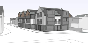 Plans submitted to demolish garage and build a mix use development