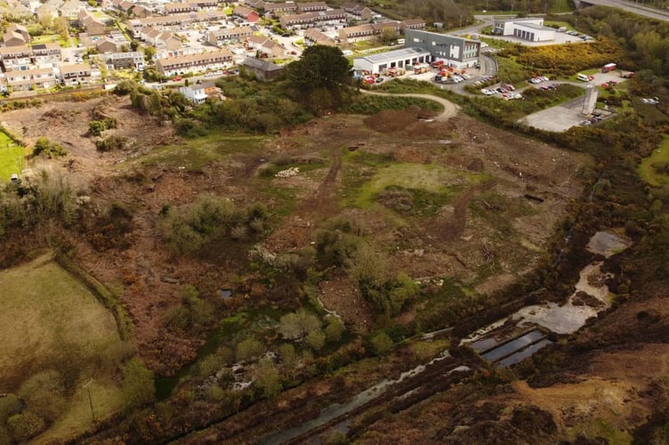 The site near the fire headquarters at Tolvaddon 2.