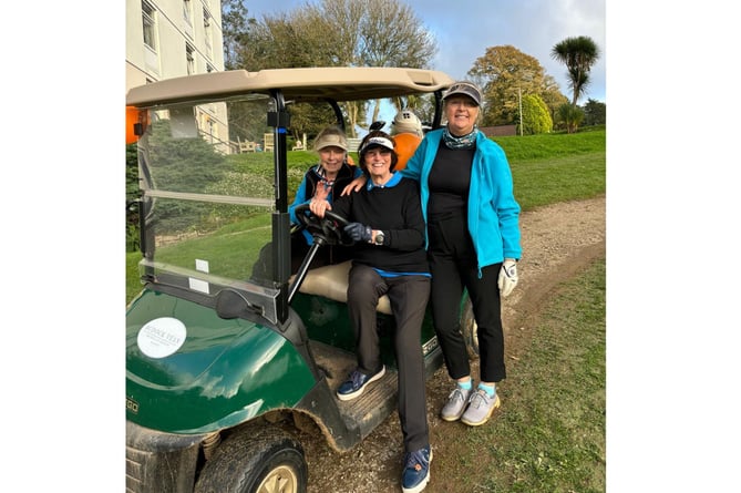 Chief witch Rose Howe on a buggy. Picture: Newquay Golf Club