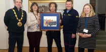 Drawing depicting RNLI Penlee’s bravery donated to Penlee gallery