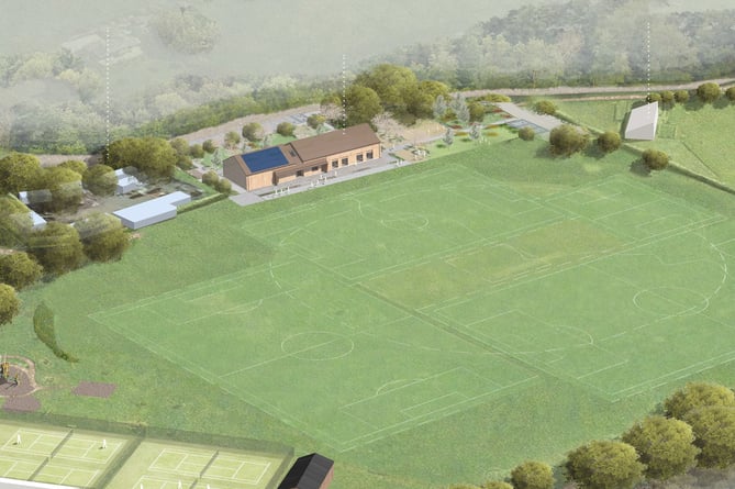 A computer image of the proposed Boscawen Park sports hub 