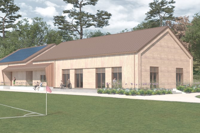 A computer image of the proposed Boscawen Park sports hub 