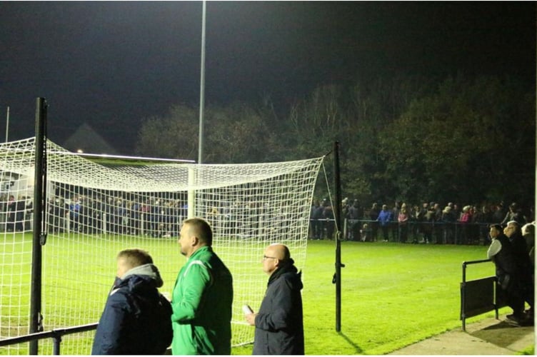 The crowds flocked to Broadclose Park. Picture: Bude Town AFC