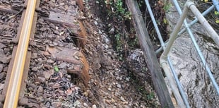 Branch line closed for repairs to be carried out following landslip 