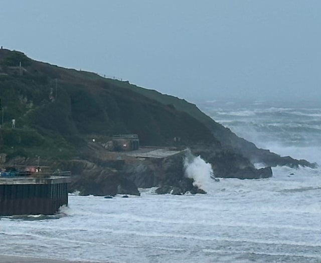 Newquay battered by Storm Darragh