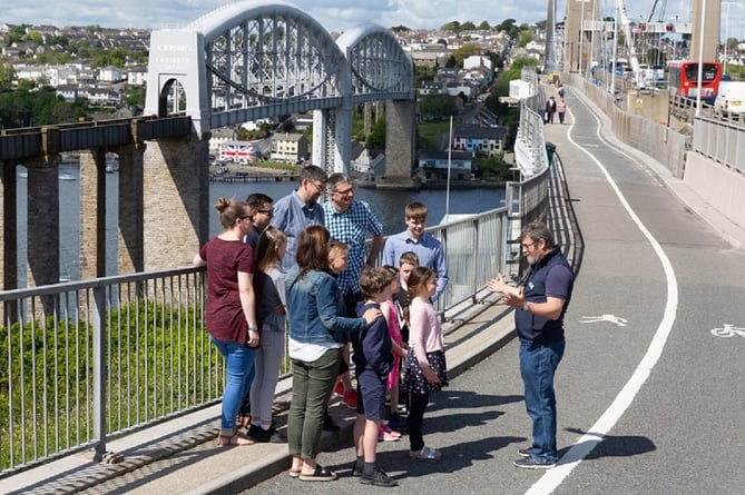 Volunteers carry out guided tours of the Tamar Estuary's two iconic bridges