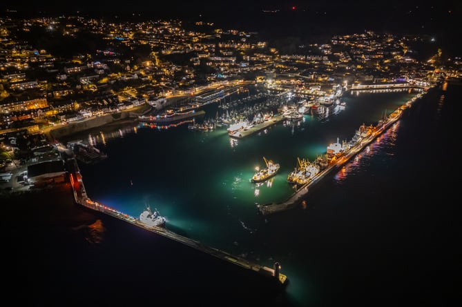 Newlyn Harbour December 2024 - Image Credit - Droneman Cornwall