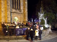 Tree of light in memory of loved ones shines out in town centre