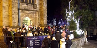 Tree of light in memory of loved ones shines out in town centre