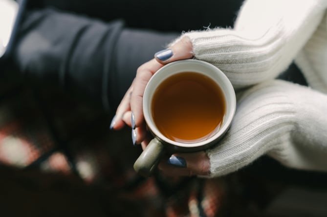 A comfy sweater and a cup of tea