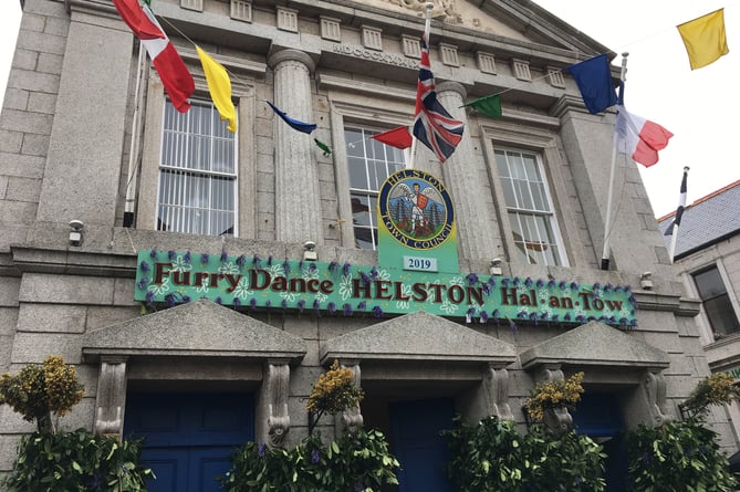 Helston Guild Hall on Flora Day