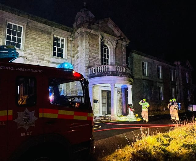 Firefighters tackle blaze at Truro's Old County Hall