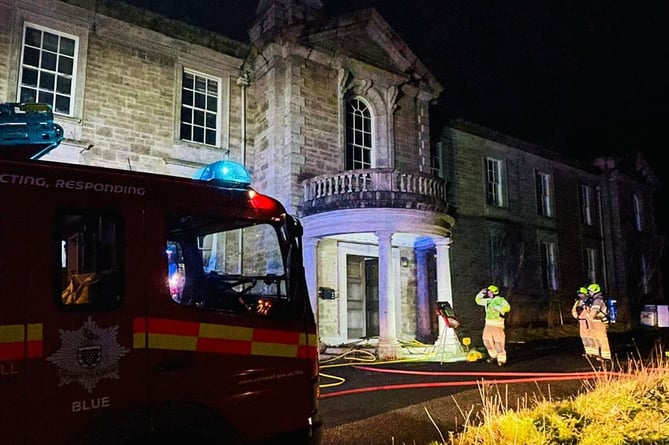 Fire at Old County Hall, Truro.