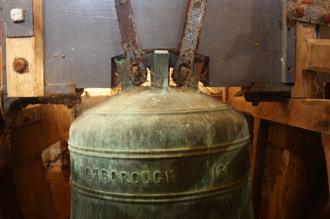 Inside Ladock church bell tower