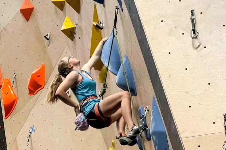 Seren Wills from Saltash recently won bronze in the Under-17 category of the British Lead Climbing Championships 2025 in Manchester 