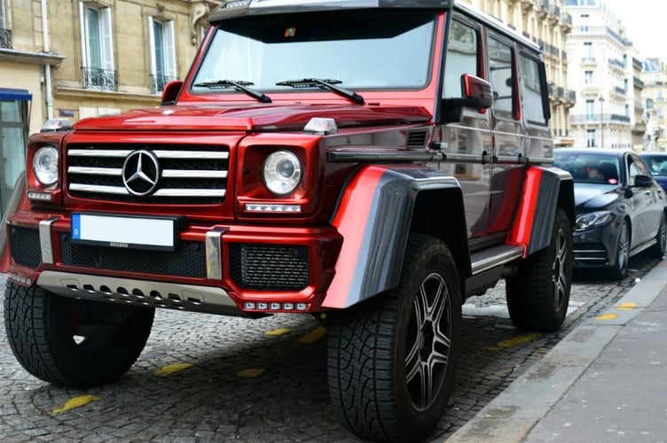 Red Mercedes Benz 