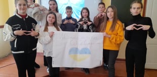 Ukraine youth express their thanks 