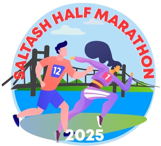 The design created to go on the medals for those who compete in the 2025 Saltash Half Marathon