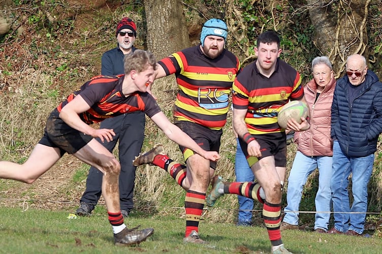 Saltash Hooker Rob Walsh with Prop Liall Honey.