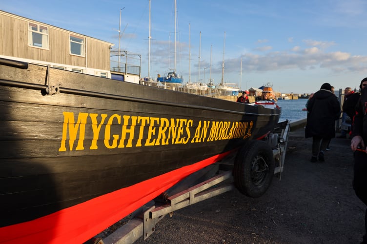 Penzance & Newlyn Pilot Gig Club (PNPGC) held a ceremony to officially bless their new boat in memory of the clubâs founder Julie Saville on Saturday, 1 March, with the help of Rev. Rebecca Fugill, RNLI Penlee Lifeboat coxswain Patch Harvey, and Mayor of Penzance Stephen Reynolds. Photo by Penzance Council