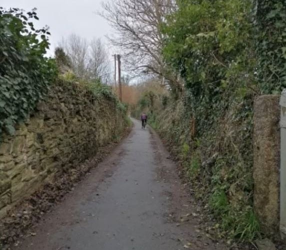 A section of the Saints Trail pictured near the proposed access to the campsite.