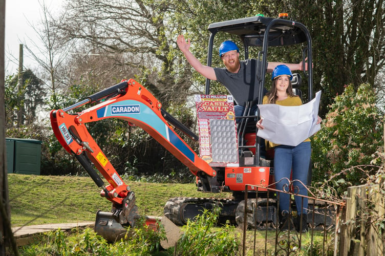 Craig and Debbie Haggie celebrate become the National Lottery's latest millionaire couple