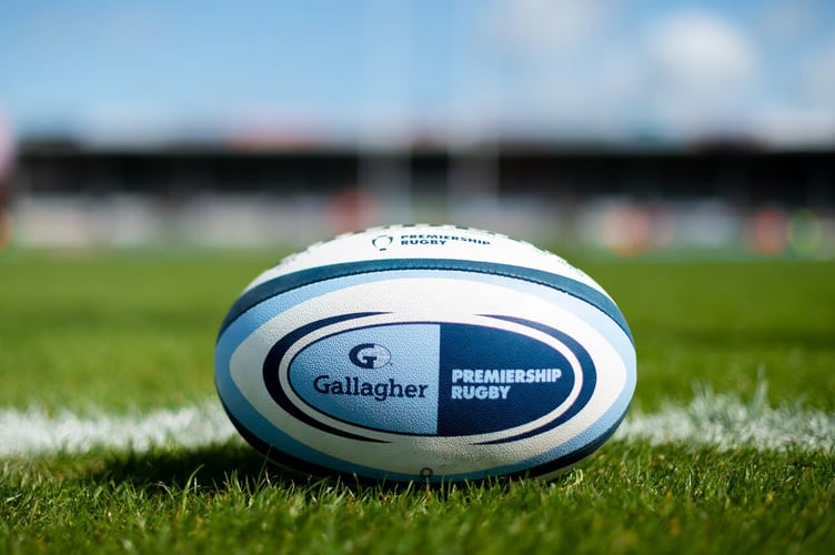 General view of Premiership Rugby ball at Sandy Park